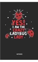 Yes! I Am the Crazy Ladybug Lady. - Notebook
