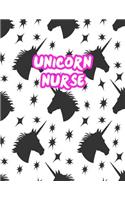 Unicorn Nurse: Cute Journal Notebook for Nursing Student and Practitioner with Large 8.5 x 11 Blank Ruled White Paper (Perfect for School, Medical, Clinical and Ho