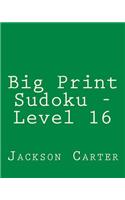 Big Print Sudoku - Level 16: 80 Easy to Read, Large Print Sudoku Puzzles