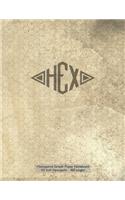 Hexagonal Graph Paper Notebook 1/2 inch hexagons - 160 pages: Notebook not Ebook, 160 pages with hex grunge cover, 8.5 x 11, half inch hexagonal grid graph paper, perfect bound, ideal for ideal for graphs, gami