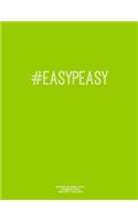 Notebook for Cornell Notes, 120 Numbered Pages, #EASYPEASY, Lime Cover: For Taking Cornell Notes, Personal Index, 8.5"x11", Hashtag Series, Genius Edition