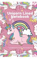 Unicorn Lined Notebook - Composition Notebook