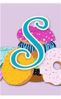 S: Purple Donut Initial Journal for Women, Girls and Teens - ADORABLY UPGRADED INTERIOR INCLUDES DECORATIVE LINED PAGES