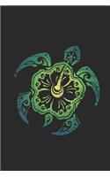 Colored Turtle Totem: Turtles Notebook, Dotted Bullet (6" x 9" - 120 pages) Animal Themed Notebook for Daily Journal, Diary, and Gift