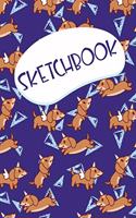 Sketchbook: Unicorn Dachshund Blank Sketchbook For Drawing, Sketching & Crayon Coloring