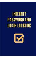 Internet Password and Login Logbook