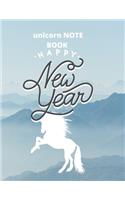notebook gift unicorn: happy new year: Unicorn Journal and notebook gift: Journal and Notebook for Girls - Composition Size (8.5"x11") With Lined and Blank Pages, Perfect 