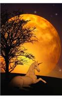 Diabetic Log Book: Portable Blood Glucose Chart, Daily Diary - Small Notebook - Unicorn in Moonlight