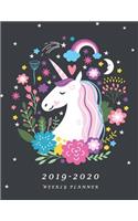 2019-2020 Weekly Planner: Large Two Year Planner with To-Do List (Bonus Unicorn Coloring Pages)