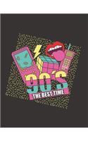 90's the best time: 90's the best time on brown cover (8.5 x 11) inches 110 pages, Blank Unlined Paper for Sketching, Drawing, Whiting, Journaling & Doodling(5 90's the Best Time on Brown Sketchbook)
