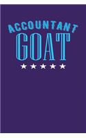 Accountant GOAT: Dark Purple, Blue & White Design, Blank College Ruled Line Paper Journal Notebook for Accountants and Their Families. (Bookkeeping and Tax Season 6 