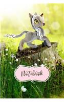 Notebook: Cute Baby Unicorn Notebook for Girls