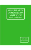 Graph Paper Composition Notebook: Grid Paper Notebook (Large), Quad Ruled 5 Squares Per Inch, Green Soft Cover