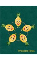 Pineapple Notes: Notebook, Journal, Diary or Sketchbook with Lined Paper