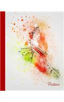 Festive: Cardinal Journal/Notebook 8"x10"