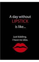 A Day Without Lipstick is Like...Just Kidding. I Have No Idea.