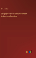 Eenige proeven van Boegineesche en Makassaarsche poëzie