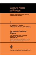 Lectures in Statistical Physics