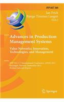 Advances in Production Management Systems. Value Networks: Innovation, Technologies, and Management