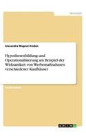 Hypothesenbildung und Operationalisierung am Beispiel der Wirksamkeit von Werbemaßnahmen verschiedener Kaufhäuser