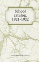 School catalog, 1921-1922