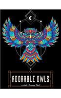 ADORABLE OWLS Adult Coloring Book
