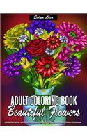 Adult Coloring Book - Beautiful Flowers