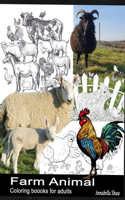 FARM ANIMAL coloring books for adults: Creative Coloring books for adults