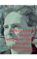 Culegere de Intelepciune- Opere Complete de Aforisme- editia de referinta 2019