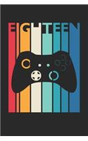 Gaming Notebook for 18 Year Old Boys and Girls - Vintage Gaming Journal - 18th Birthday Gift for Gamer Diary