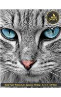 Meow Covers Kanji Paper Notebook for Japanese Writing - 8.5 X 11 - 100 Sites: Empty Notebook with Kanji Paper to Learn Japanese