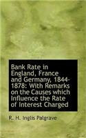 Bank Rate in England, France and Germany, 1844-1878