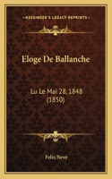 Eloge De Ballanche