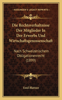 Die Rechtsverhaltnisse Der Mitglieder In Der Erwerbs Und Wirtschaftsgenossenschaft