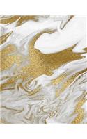 Liquid Gold Marble Composition Notebook - Large Ruled Notebook - 8x10 Lined Notebook (Softcover Journal / Notebook / Diary)