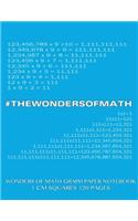 Wonders of Math Graph Paper Notebook 120 pages with 1 cm squares: 8.5 x 11 inch notebook with light blue cover, graph paper notebook with one centimeter squares, perfect bound, ideal for graphs, math sums, composit