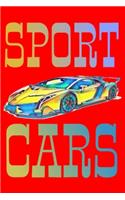 sport cars, notebook 6×9 100 page