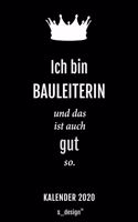 Kalender 2020 für Bauleiter / Bauleiterin