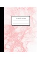 Composition Notebook: Wide-Ruled Blank Lined Notebook - For Girls, Boys, Teens, Kids, Adults - School Writing Notes Journal - 7.5 x 9.25 inches - 100 Pages - Pink Marble 