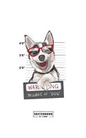 sketchbook: Warning beware of dog on white cover (8.5 x 11) inches 110 pages, Blank Unlined Paper for Sketching, Drawing, Whiting, Journaling & Doodling(4 Warning Beware of Dog on White Sketchbook)