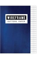 Wireframe Gutters Paper: Graph Writing Blank Book, Grid Handwriting Journal, Squared Grid Notebook, Graphing paper is made up of 1/3 inch boxes, .12 Inch gutter along each c