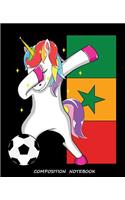 Composition Notebook: Senegal Football Soccer Composition Notebook Back to School 7.5 x 9.25 Inches 100 College Ruled Pages Journal Diary Gift