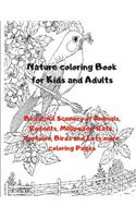 Nature Coloring Book for Kids and Adults: Beautiful Scenery of Animals, Rodents, Millipedes, Rats, Tortoise, Birds and Lots More Coloring Pages