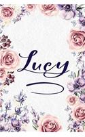 Lucy: Personalized Name Lined Journal - Gift Notebook for Women and Girls