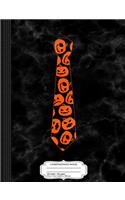 Pumpkins Tie Composition Notebook: College Ruled 93/4 X 71/2 100 Sheets 200 Pages for Writing