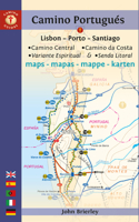 Camino Portugués Maps: Lisbon - Porto - Santiago / Camino Central, Camino de la Costa, Variente Espiritual & Senda Litoral