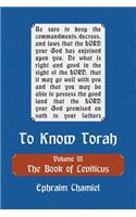 To Know Torah - The Book of Leviticus
