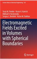 Electromagnetic Fields Excited in Volumes with Spherical Boundaries