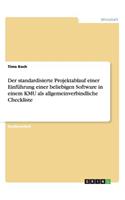 standardisierte Projektablauf einer Einführung einer beliebigen Software in einem KMU als allgemeinverbindliche Checkliste