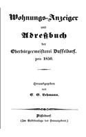 Wohnungs-Anzeiger und Adreßbuch der Oberbürgermeisterei Düsseldorf pro 1850